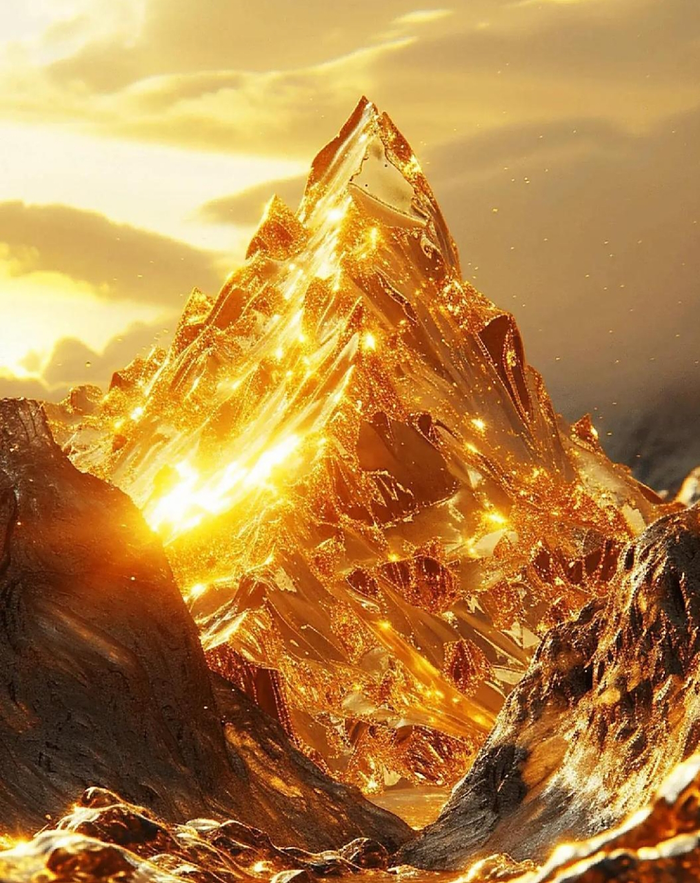 早安•㊗️福[鲜花] 金光普照金山绕,财源滚滚迎福报