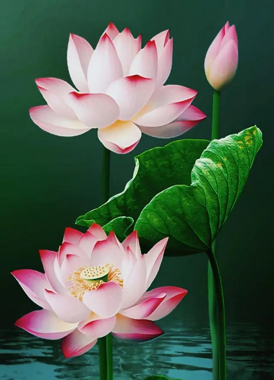 [鲜花]早安619015福[鲜花] 红红莲花开满园,朵朵艳丽美展现.