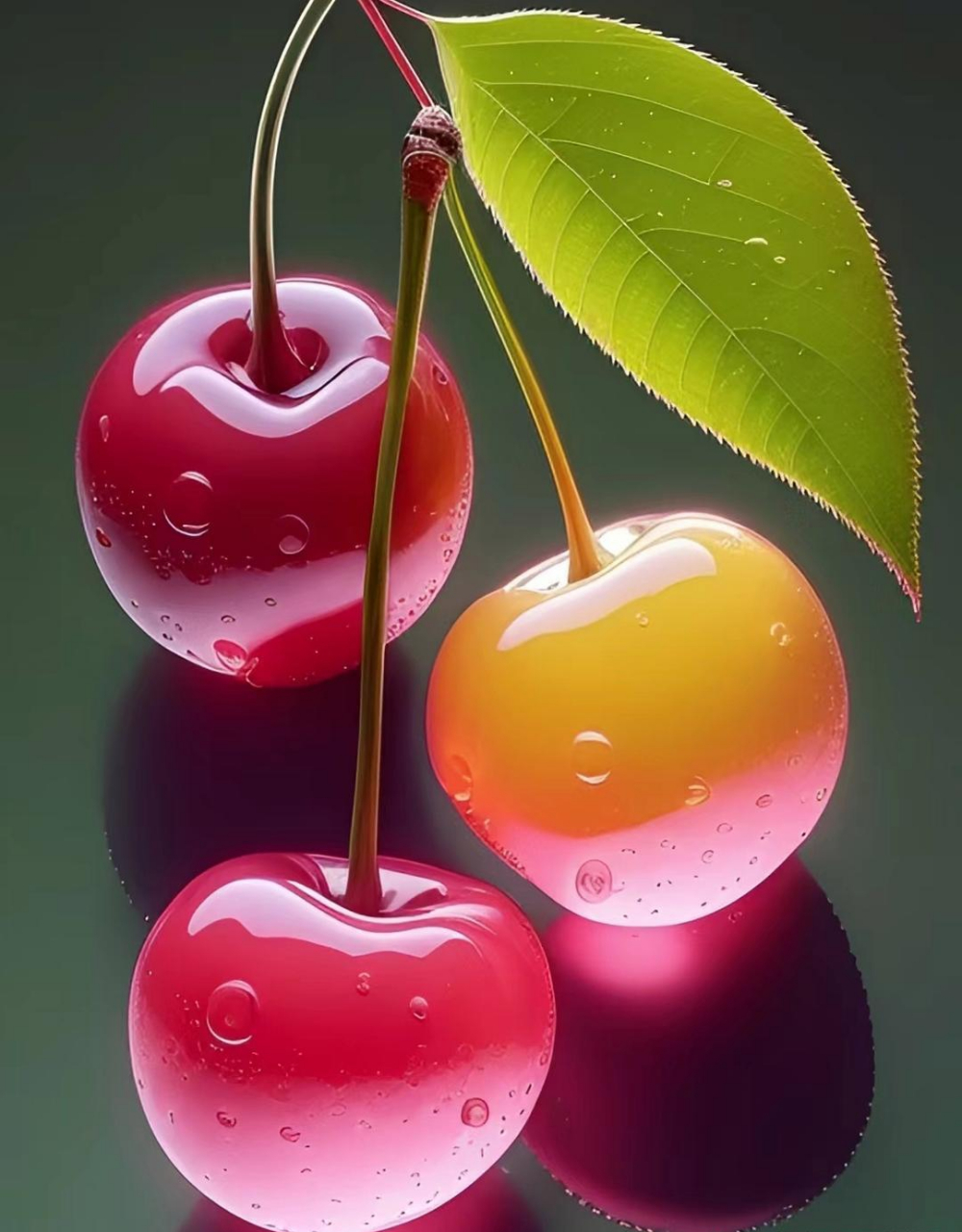 水晶樱桃61好看 樱桃好看益处多,补血去湿可理气.