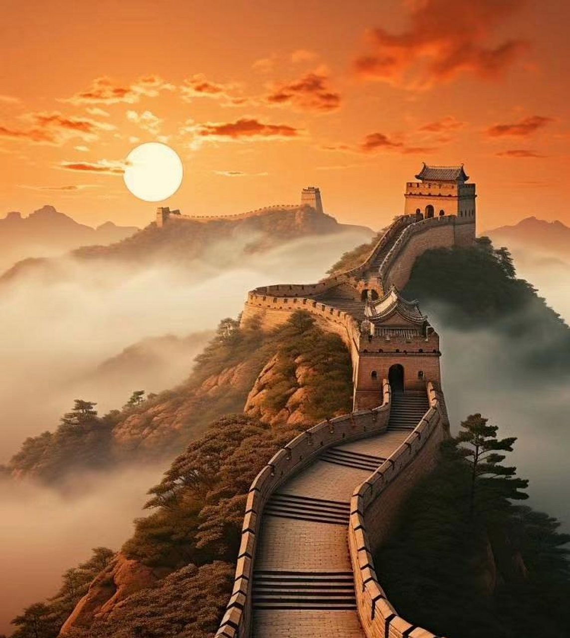 犹如巨龙盘居天地间,气势磅礴壮丽而辉煌