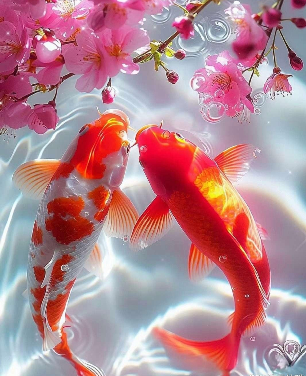 福禄寿财喜61年年有鱼 接福迎福福运涨,锦鲤送财财运涨.