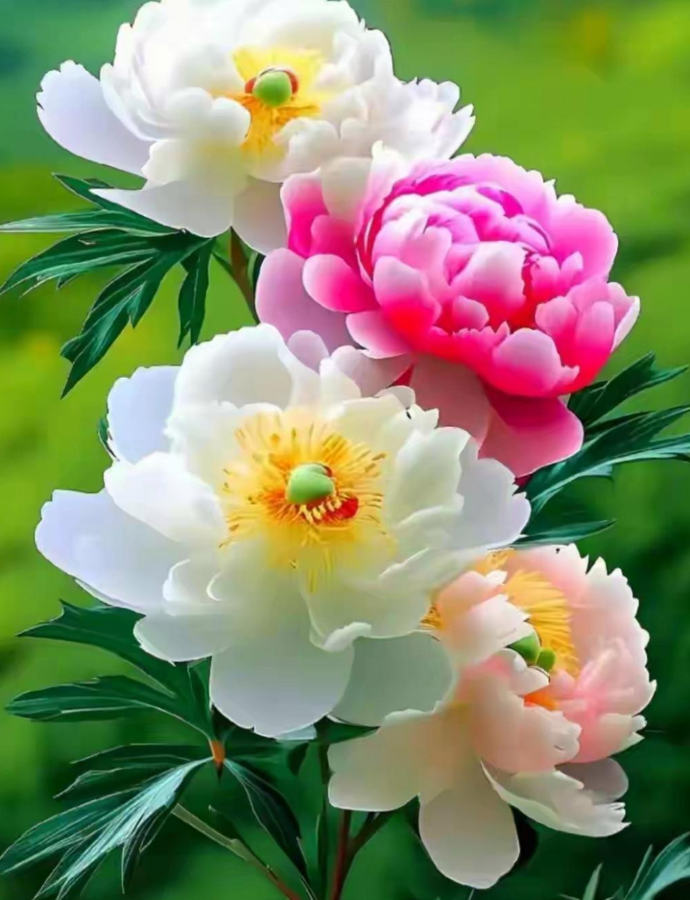 吉祥如意61富贵花 牡丹美誉甲天下,雨露滋润牡丹花.