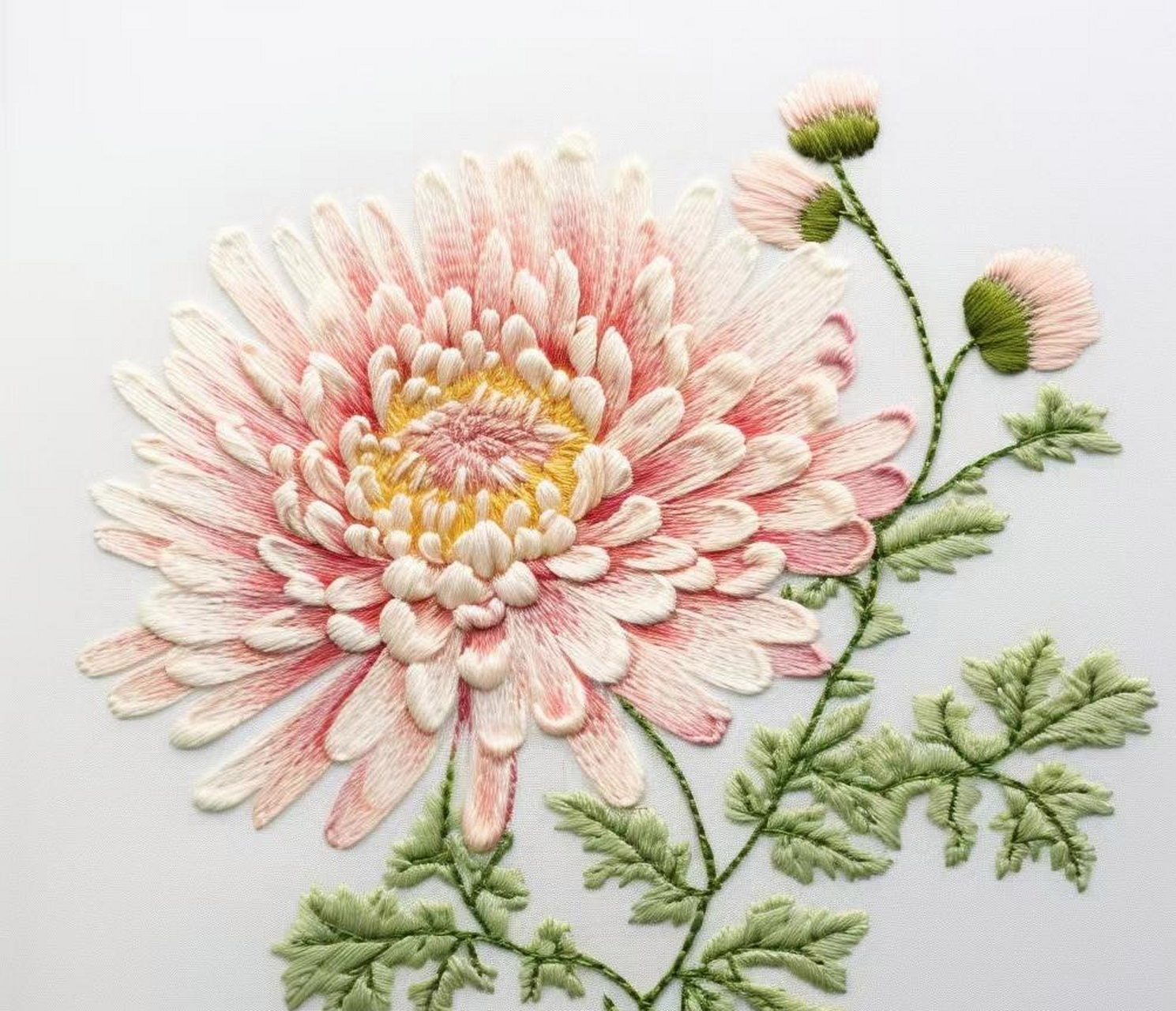 菊花刺绣•手工作品•艺术展示