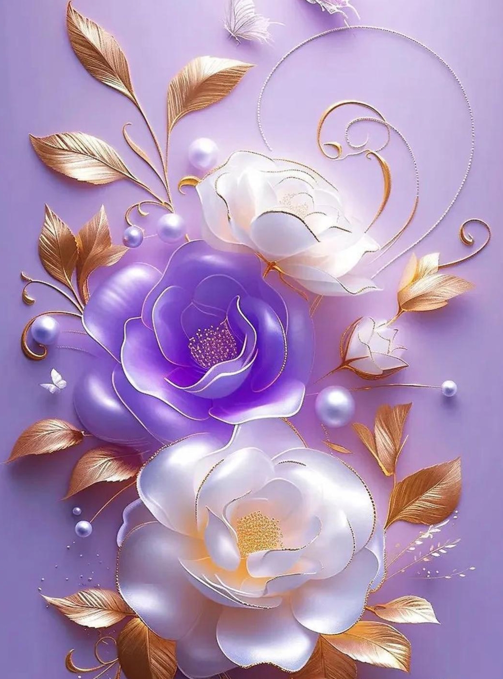 透明珍珠梦幻花园 低调奢华静绽放,花朵叶子珍珠绕