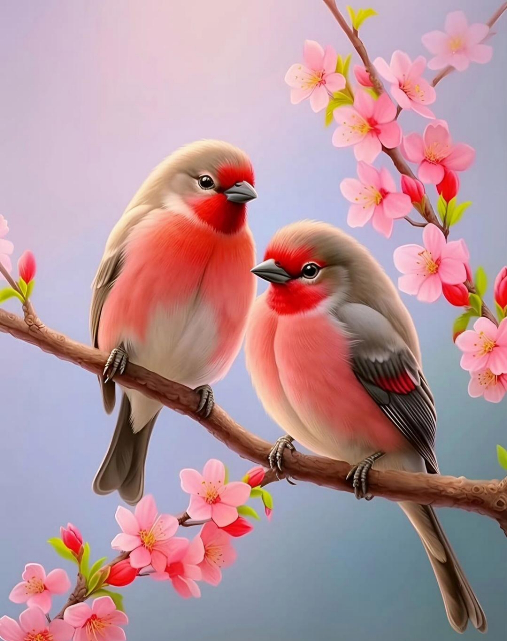 喜鹊毅立梅枝头,喜气赢在坚韧中.