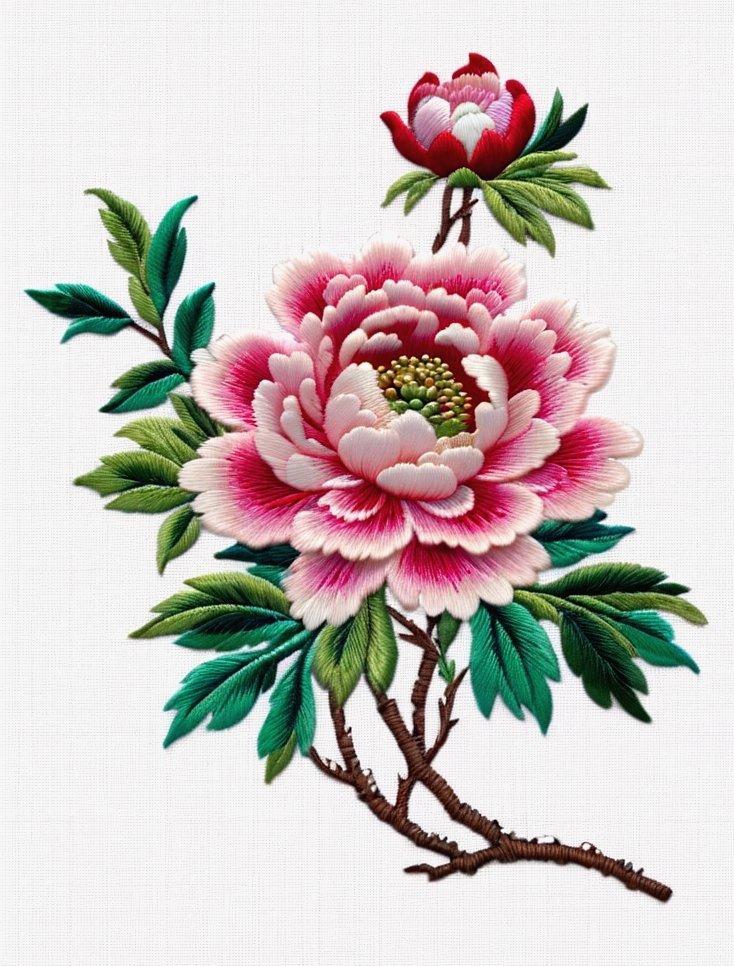 刺绣牡丹展国粹,国色天香美名传