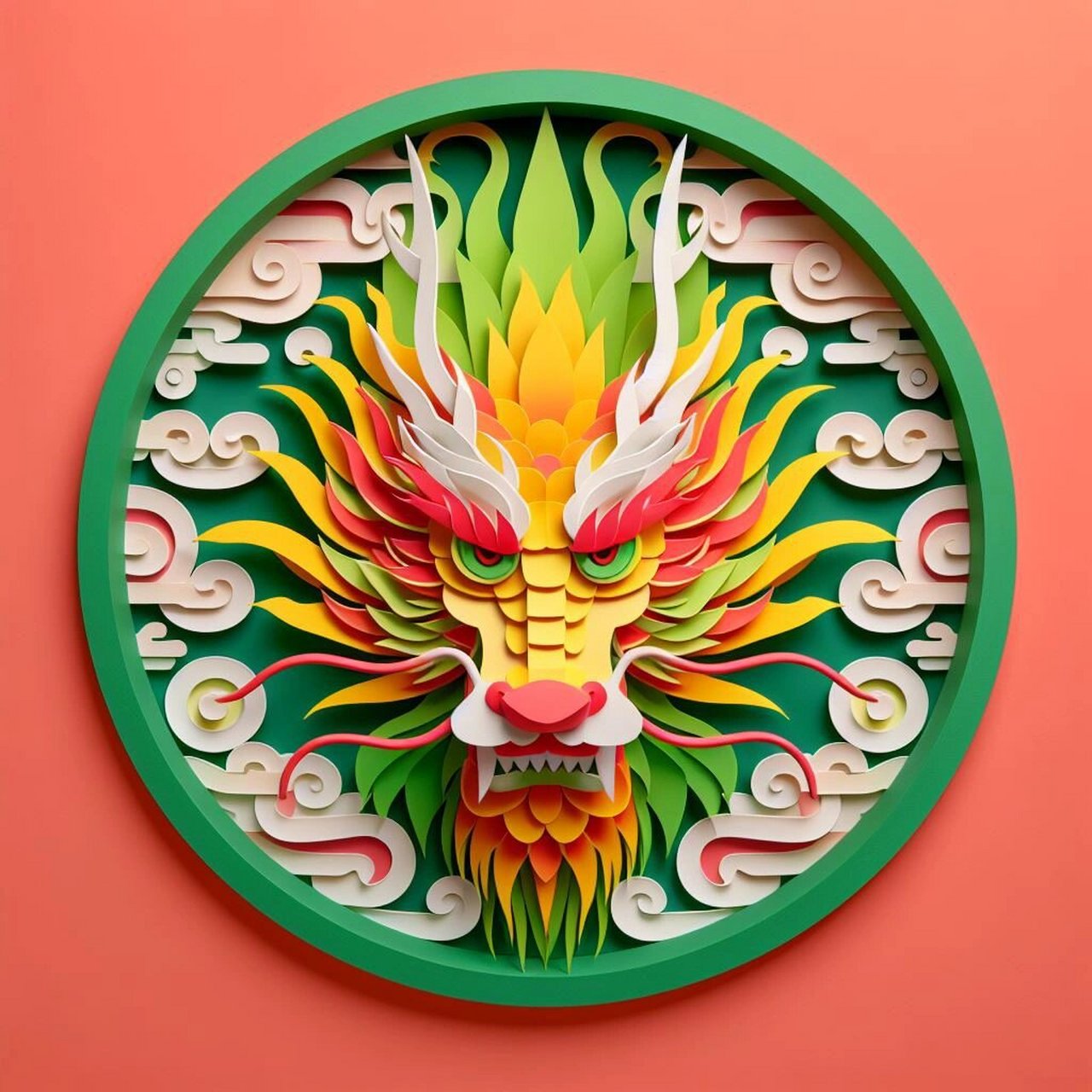 纸雕龙•吉祥 吉祥正义兴旺纸雕龙,展示文化艺术之风彩