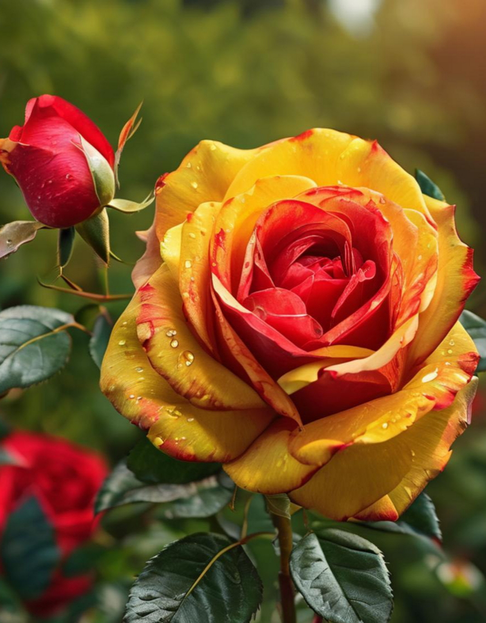 露珠晶莹而剔透,清新自由春意暖.