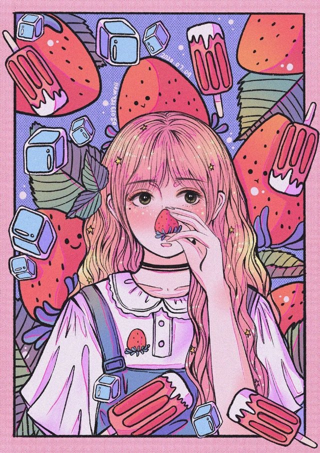 阳光透过窗棂,洒在一位粉色发女孩身上,仿佛为她披上了一层梦幻的光环