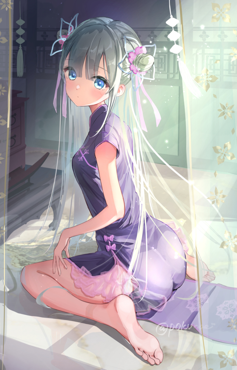 旗袍少女#二次元美图#  画师:青萩ぽ  pixiv109029704