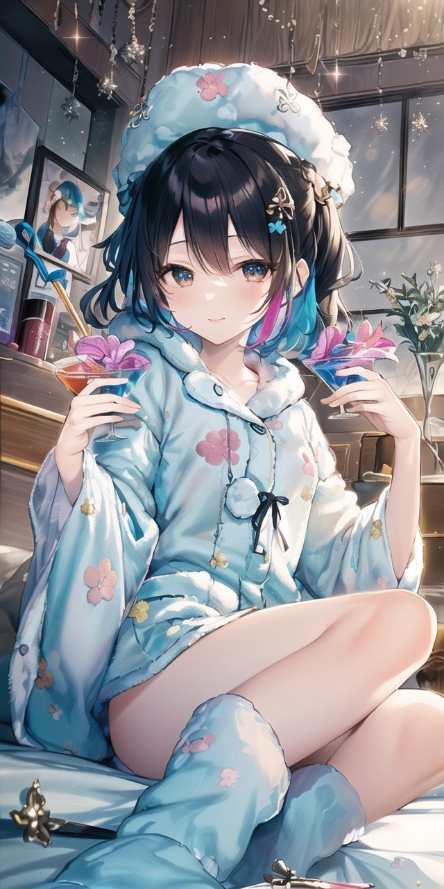 "今晚也喝酒吗?"#二次元美图#  画师:poo_jp