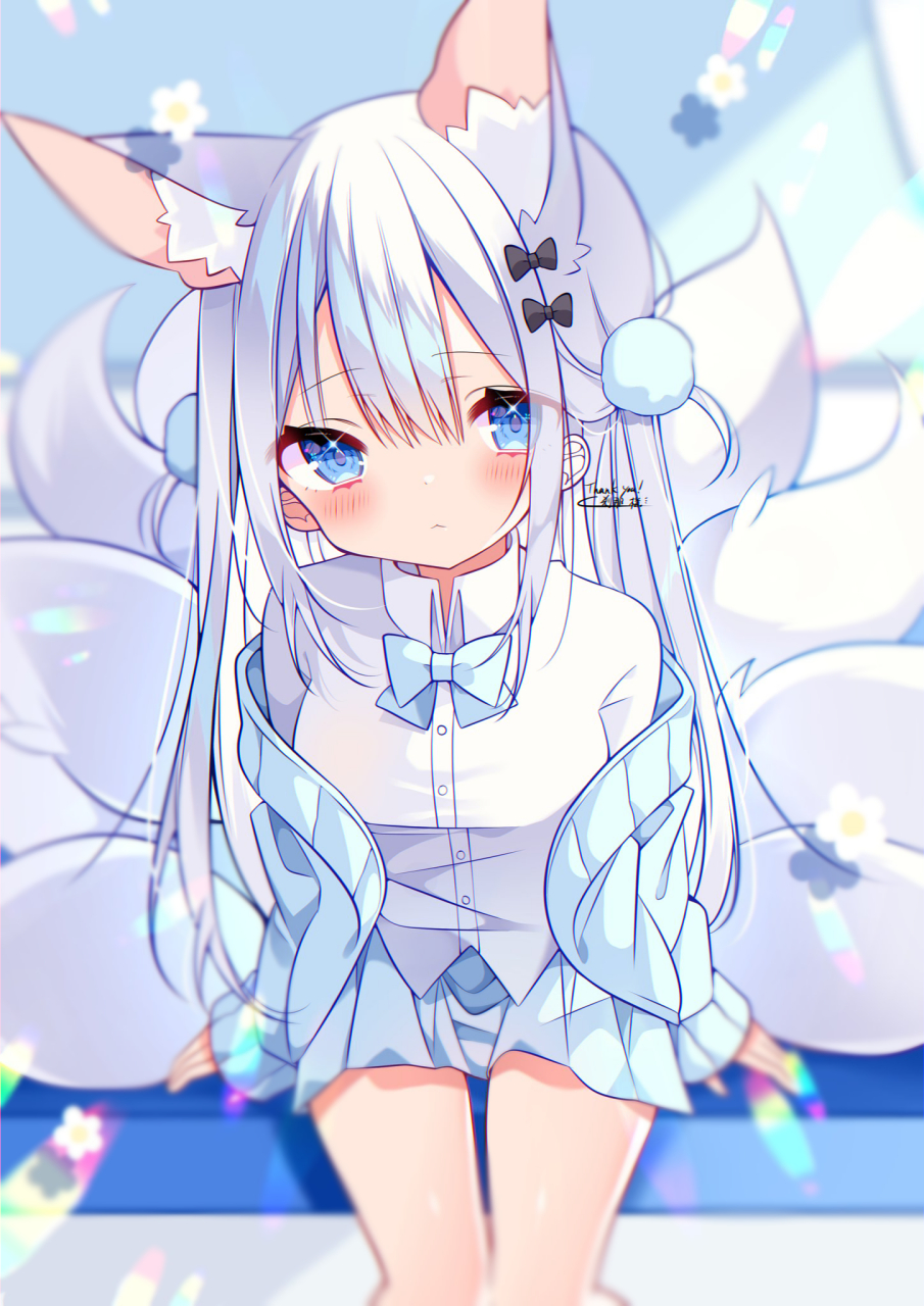 狐娘#二次元美图#  画师:水星すい7614* pixiv:110336469