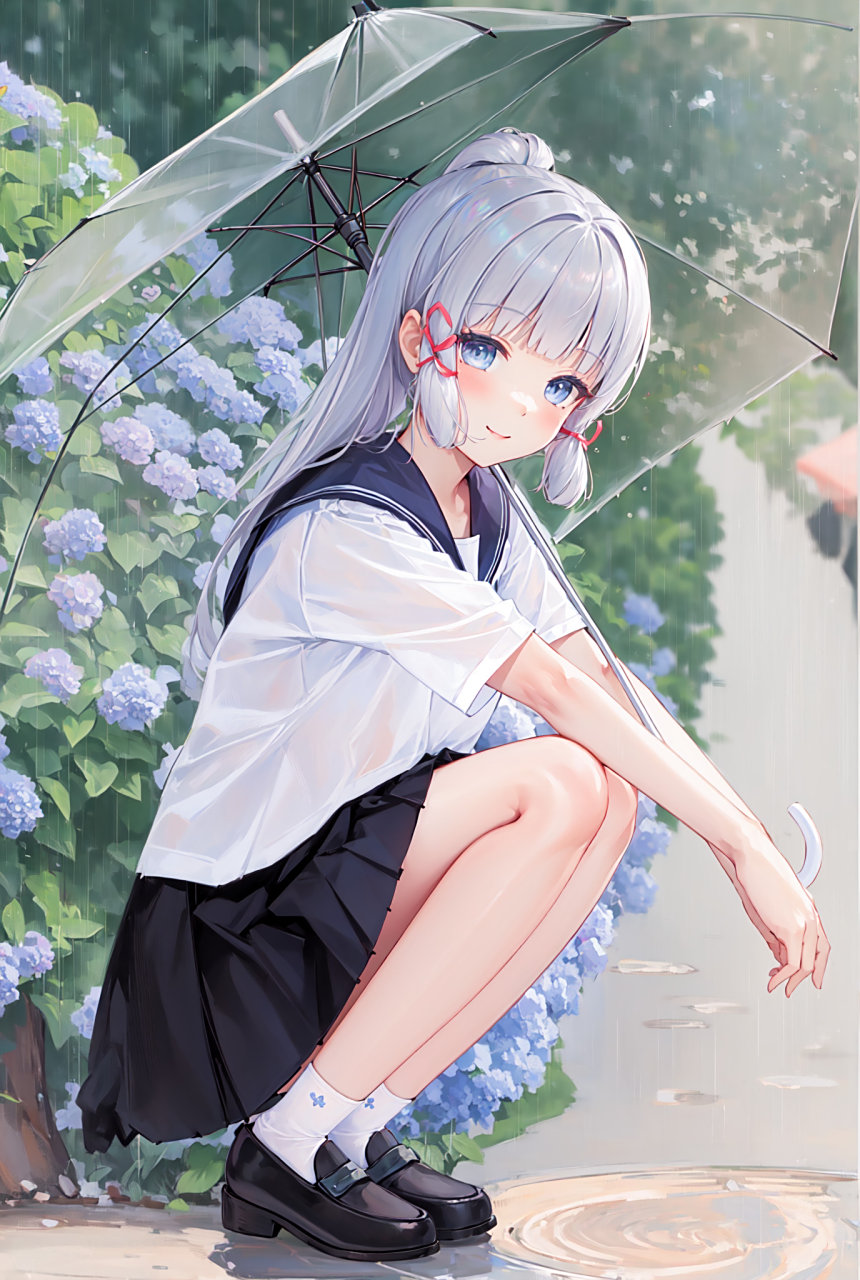 神里绫华#二次元美图#  画师:キリシェ pixiv:110504230