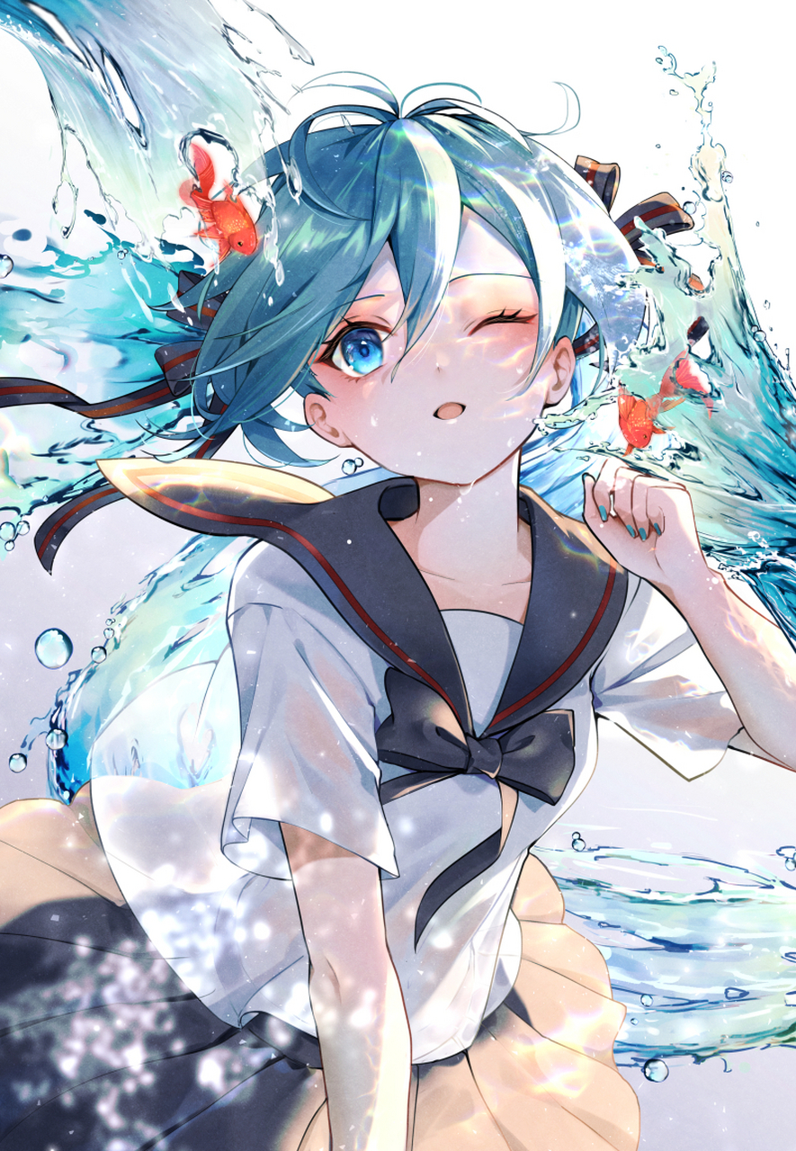初音未来#二次元美图#  画师:きゃしー pixiv:110446352