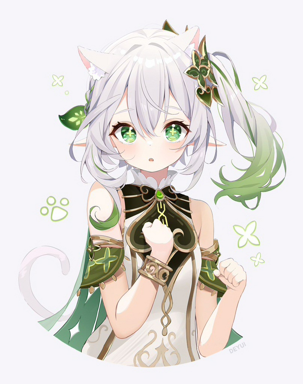 猫耳纳西妲#二次元美图#  画师:deyui