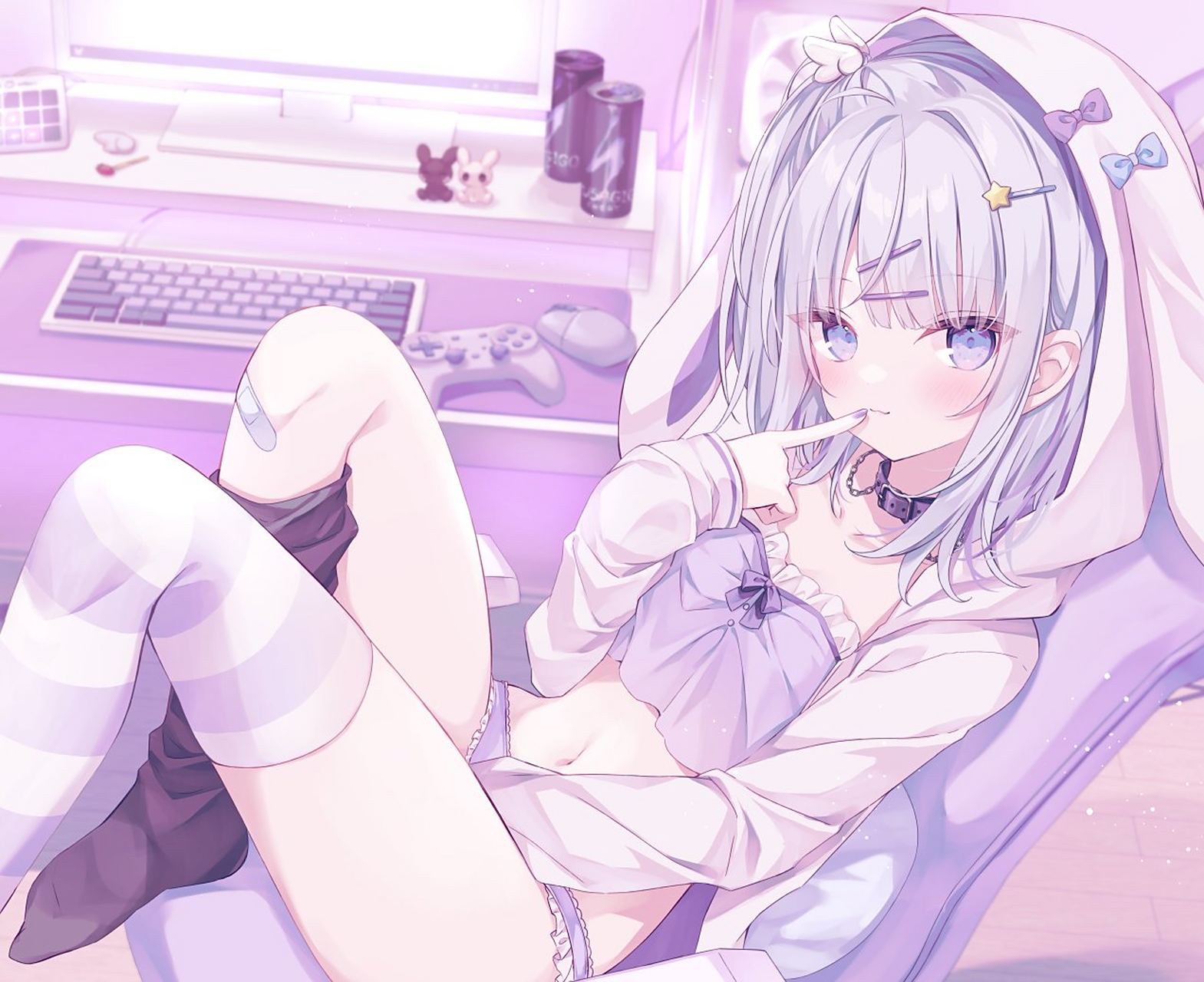 电竞女孩#二次元美图#  画师:hoshi_u3