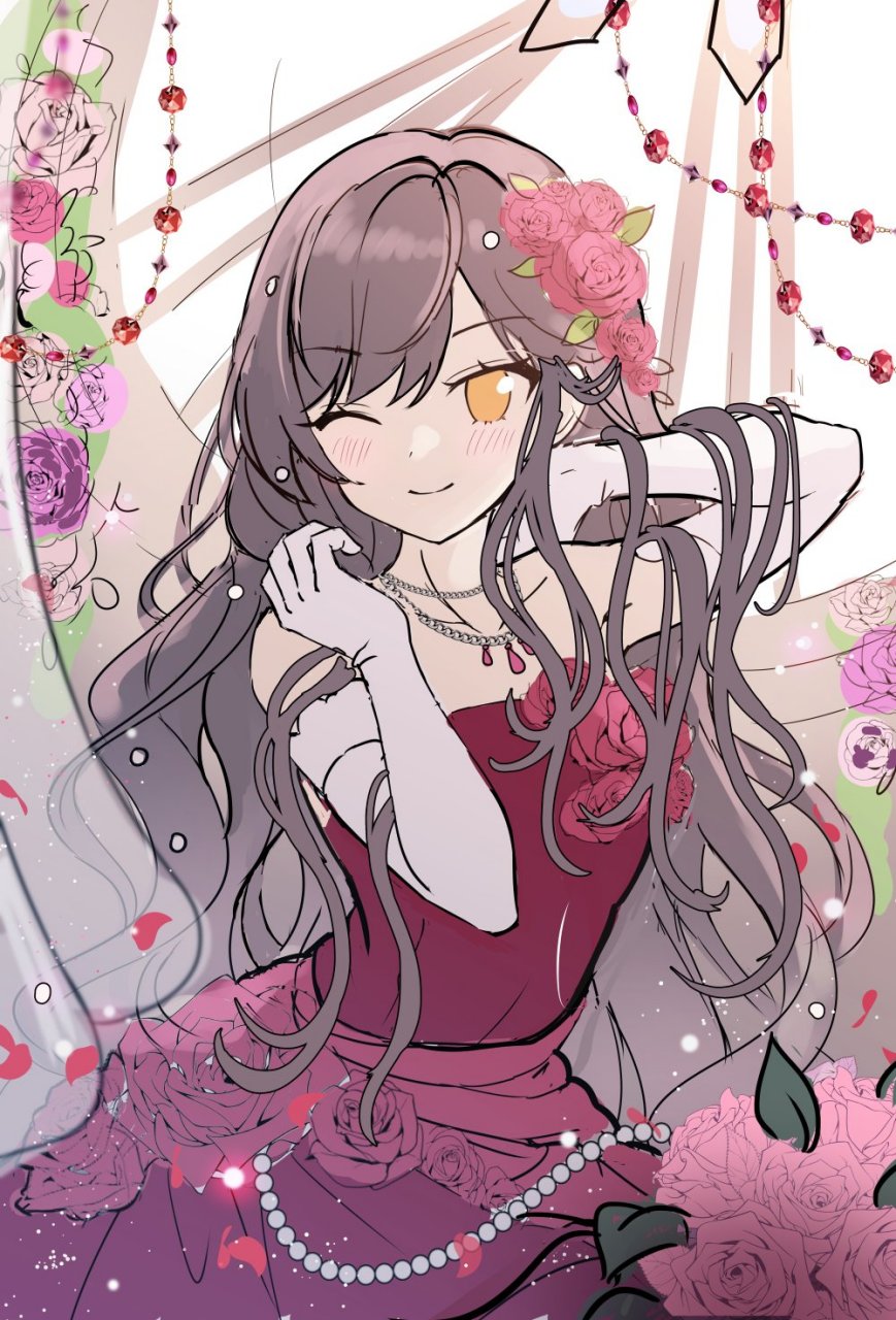 红玫瑰礼服#二次元美图#  画师:gin