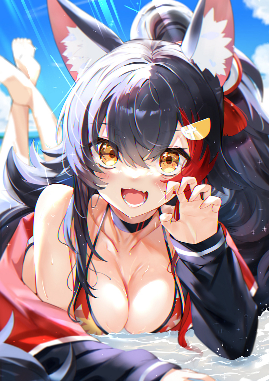 水着大神澪#二次元美图#  画师:こうましろ pixiv:109792952