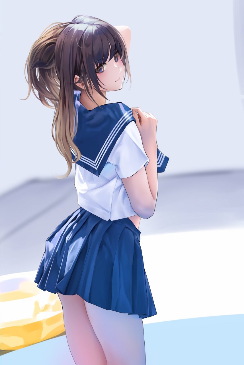 水手服#二次元美图#  画师:lunacle