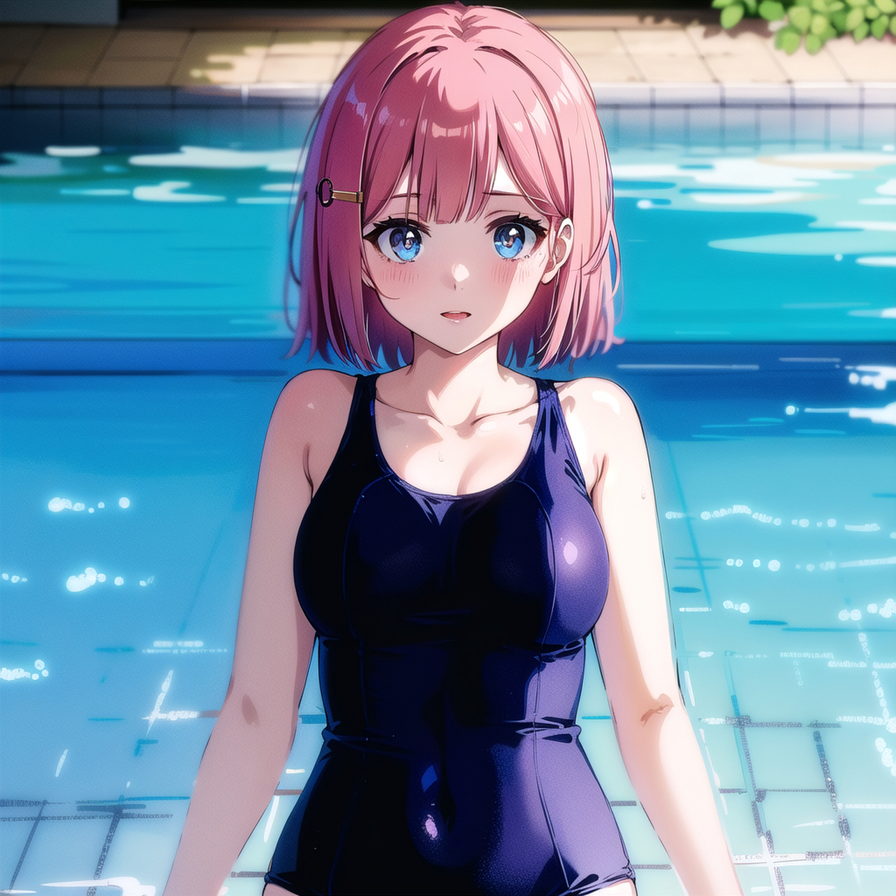 泳池由艾丝妲赞助#二次元美图# #ai绘画#  作者:闇 pixiv:109821975