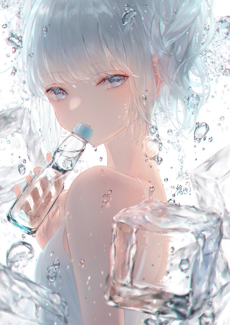 清凉一夏#二次元美图#  画师:nenya_oekaki