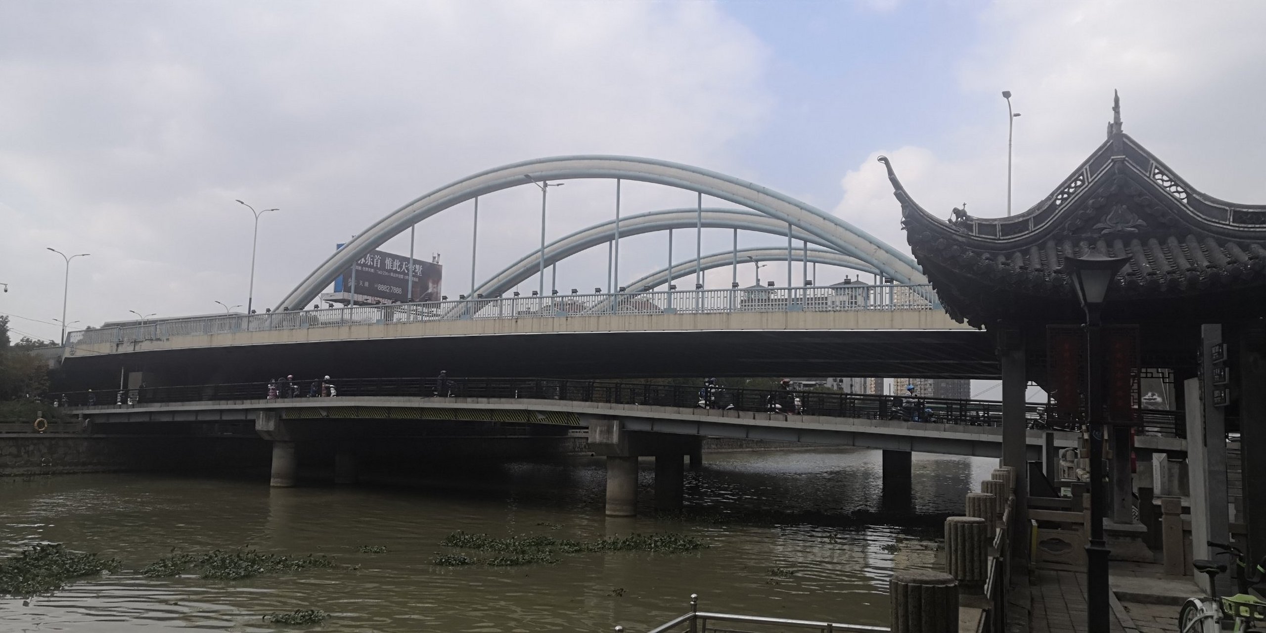 常州怀德桥,文亨桥和西瀛门古城墙.