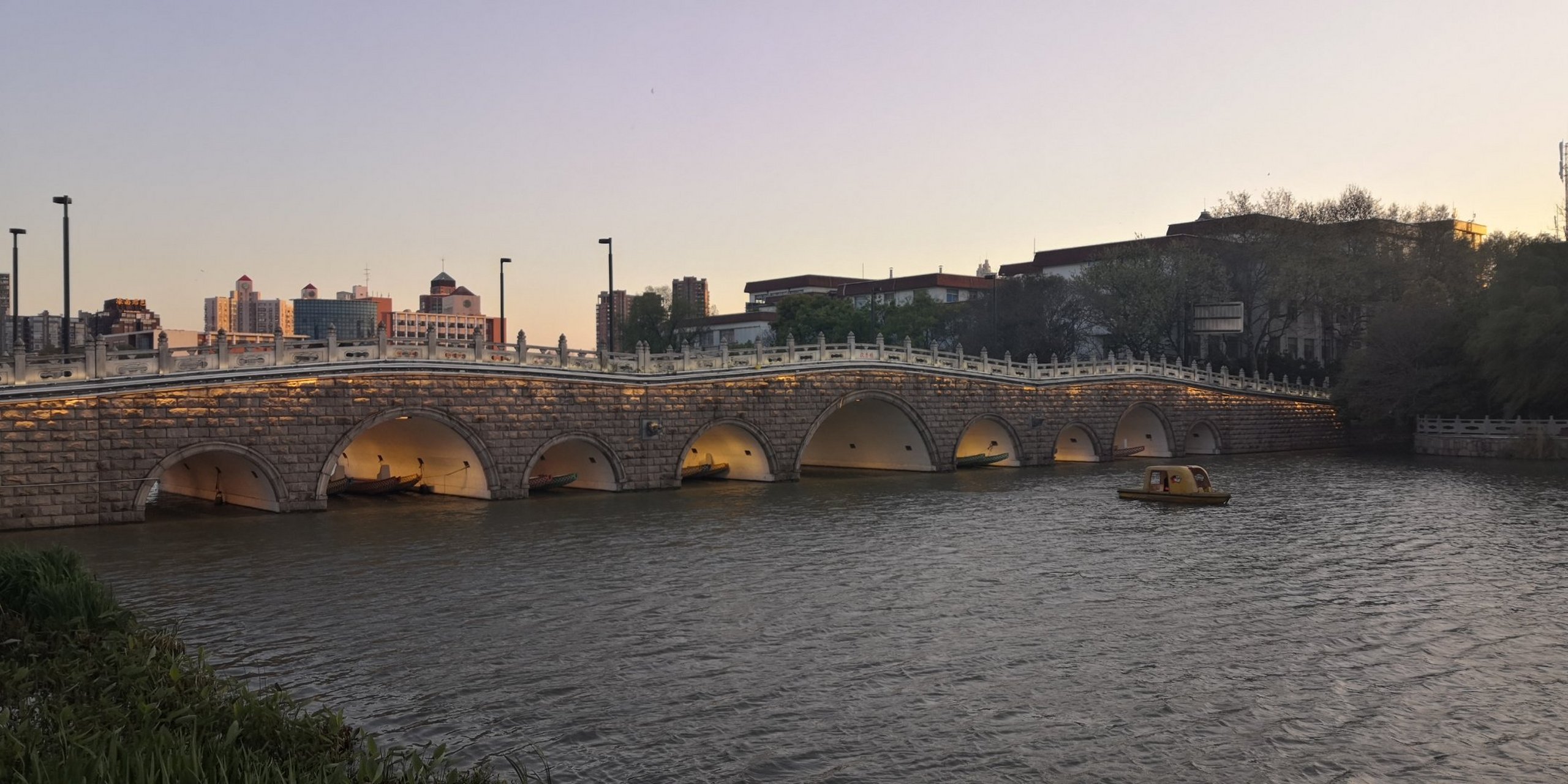 南通启秀桥,三元桥和文峰塔.