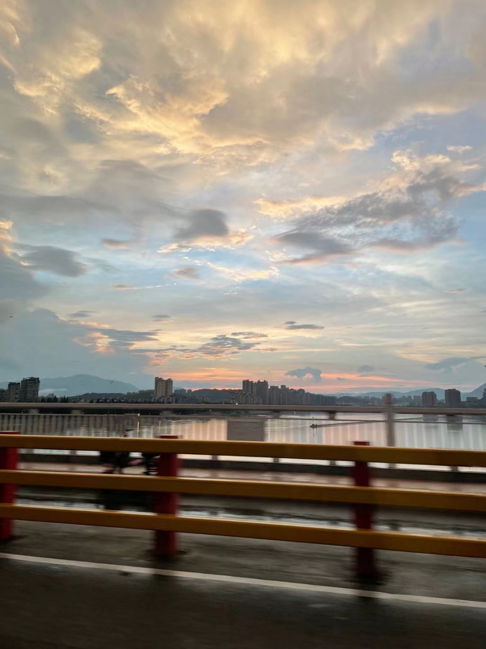 glamourous and colorful sunset