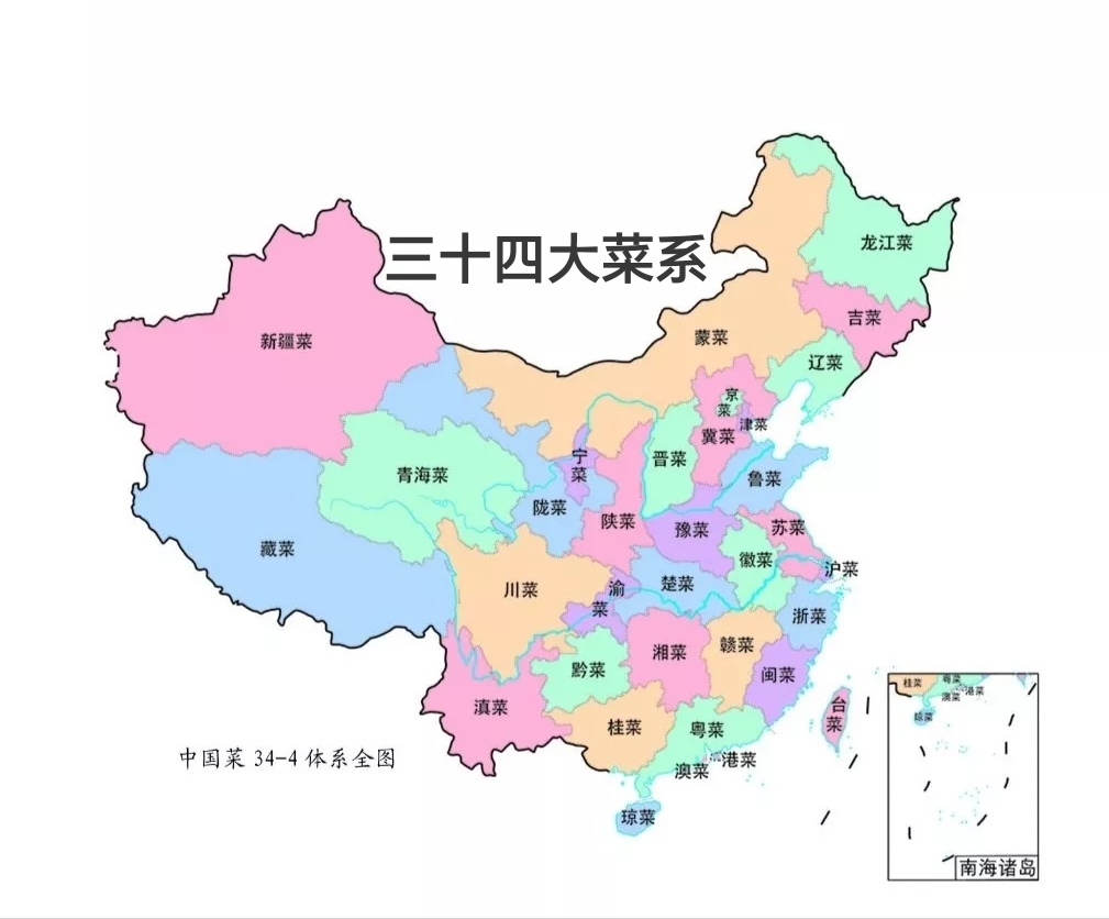 中国八大菜系美食地图图片