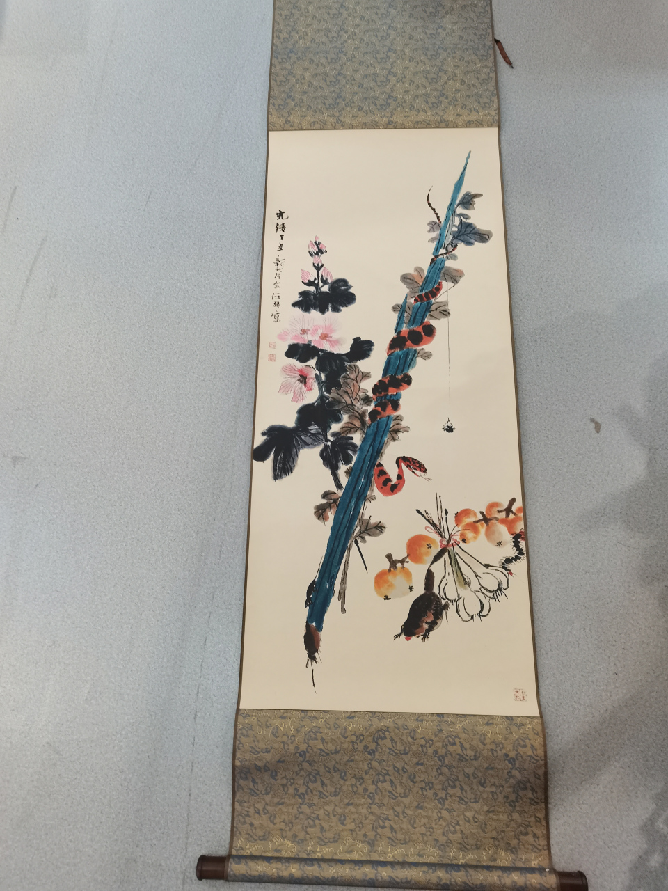 高仿故宫藏画任伯年的《五瑞图》,我找到了 高仿故宫藏画任伯年的《五