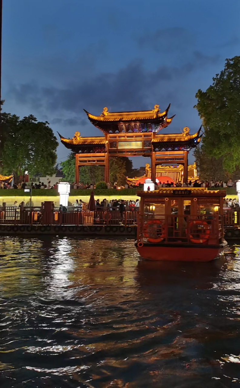 南京,秦淮河夜游.