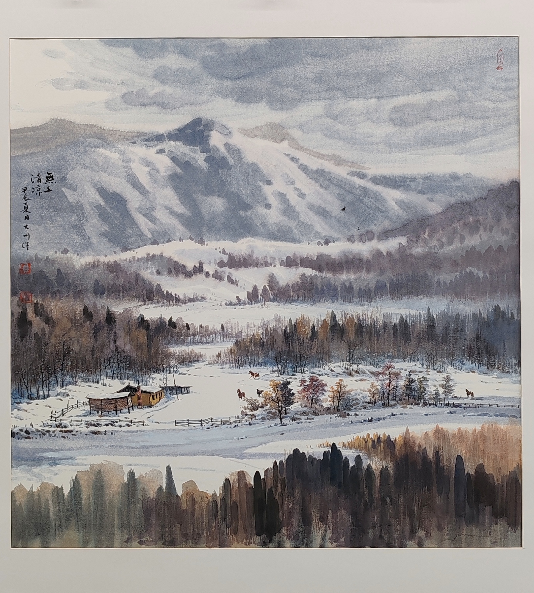 阳光温柔洒雪地,森林深处藏记忆.纯净世界静谧好,心灵寻得一份清凉