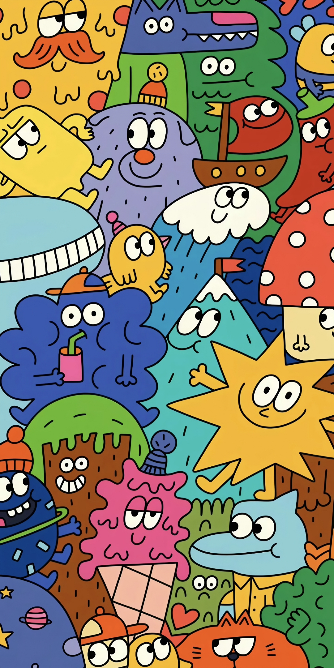 小卡通 哇,这群色彩斑斓的小怪兽,每个都萌翻了!