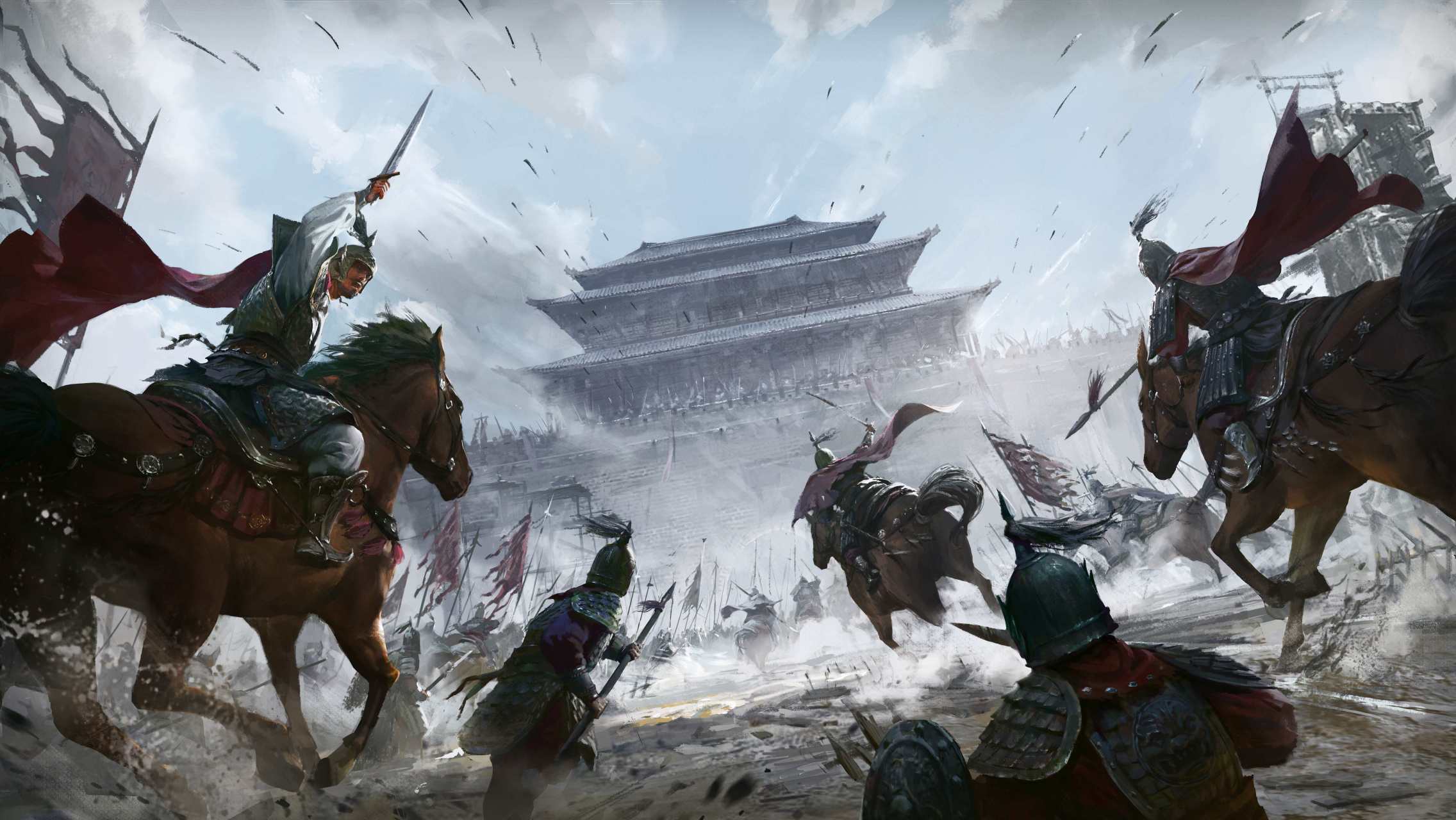 问鼎中原,朔方鞑虏,  尽数兵戈向.