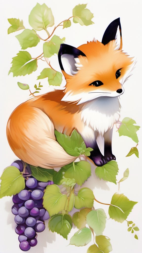 这只小狐狸,毛发浅橙如夏末的余晖,耳朵尖尖的,一抹黑色俏皮可爱