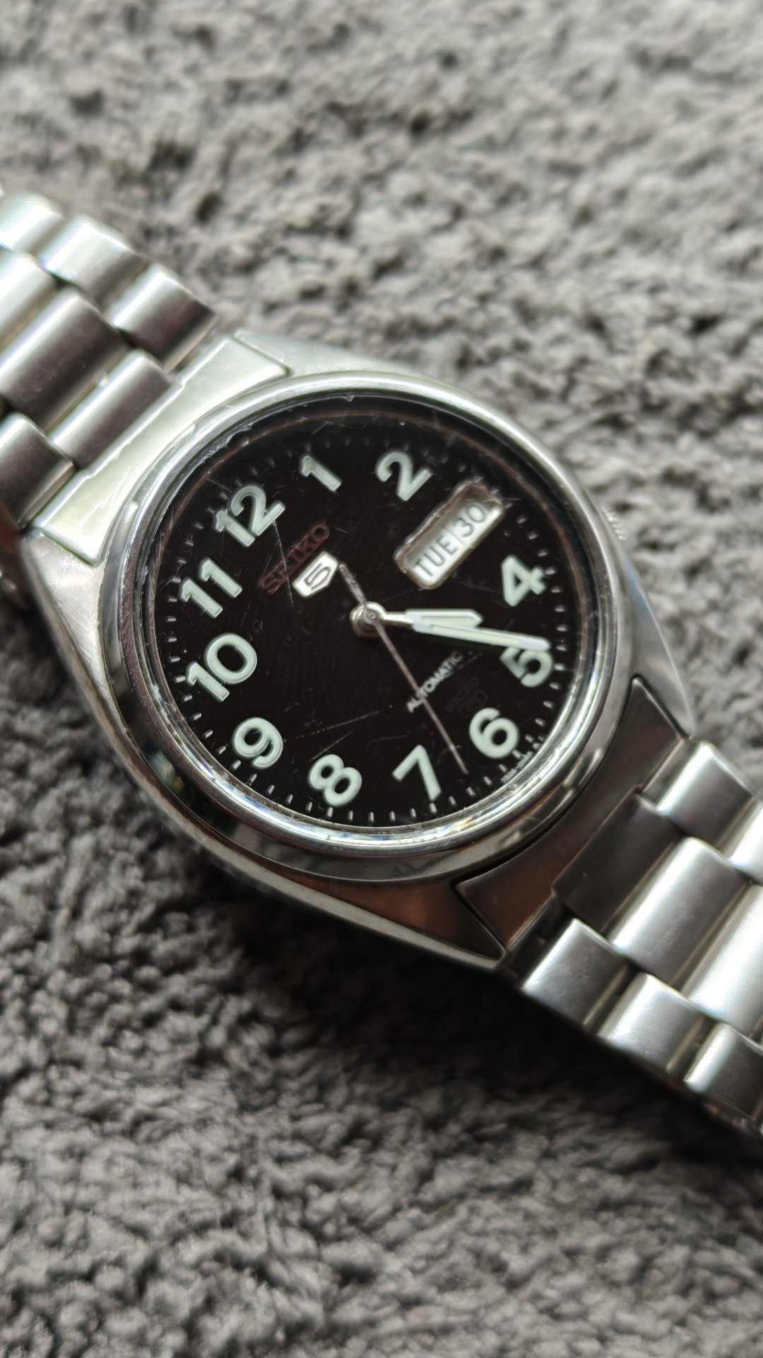 精工经典自动机械表,数字夜光盘,7s26自动机芯