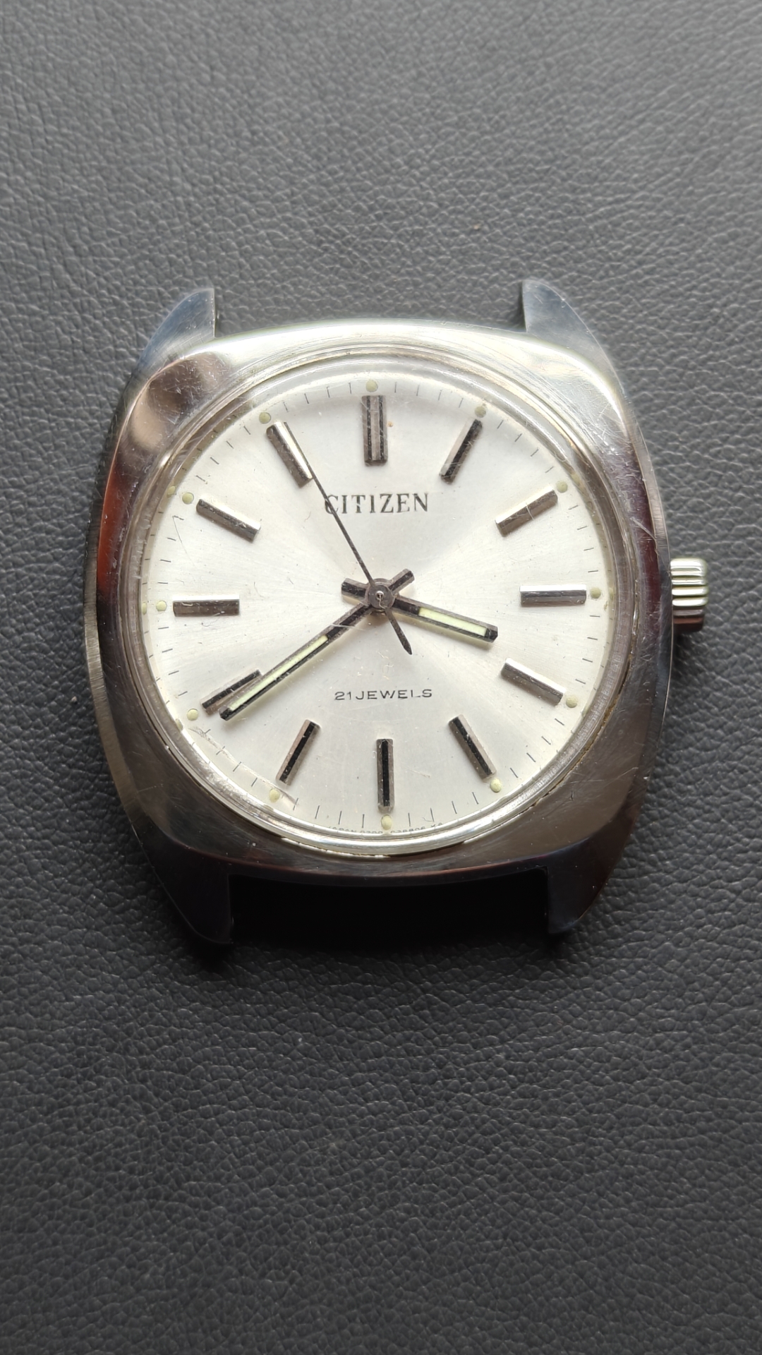 西铁城经典款,黄金套筒机芯手动机械表