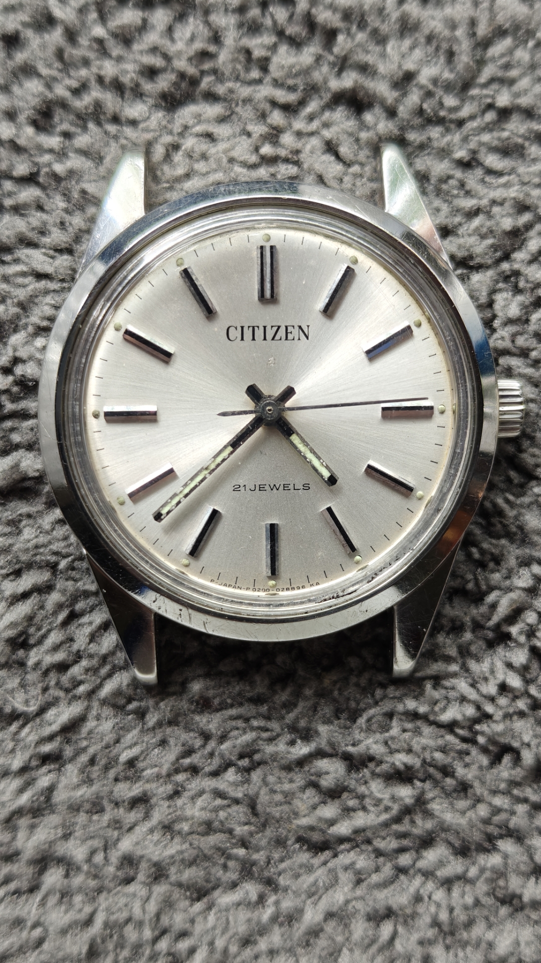 西铁城经典手动机械表,21钻黄金套筒机芯