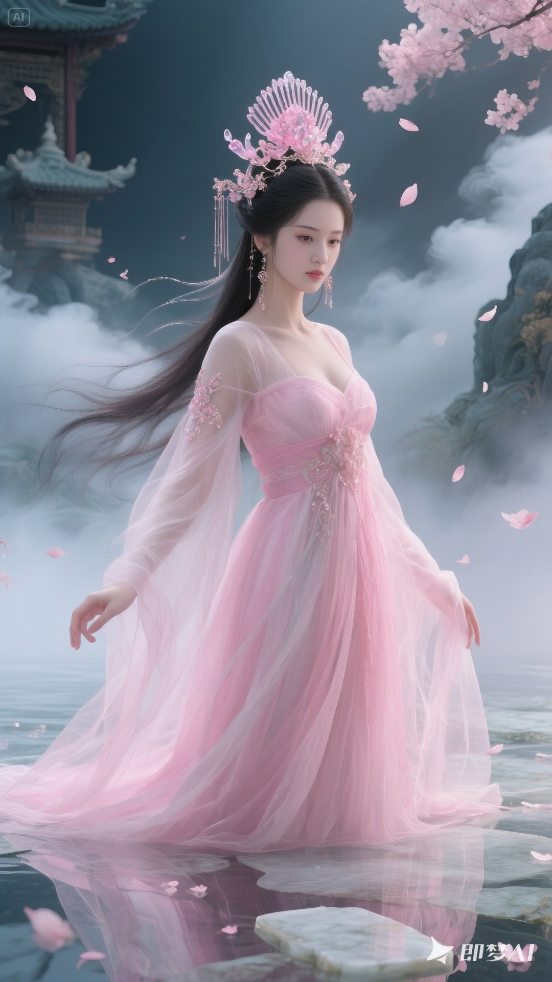 月光吻过薄纱裙摆的夏夜|