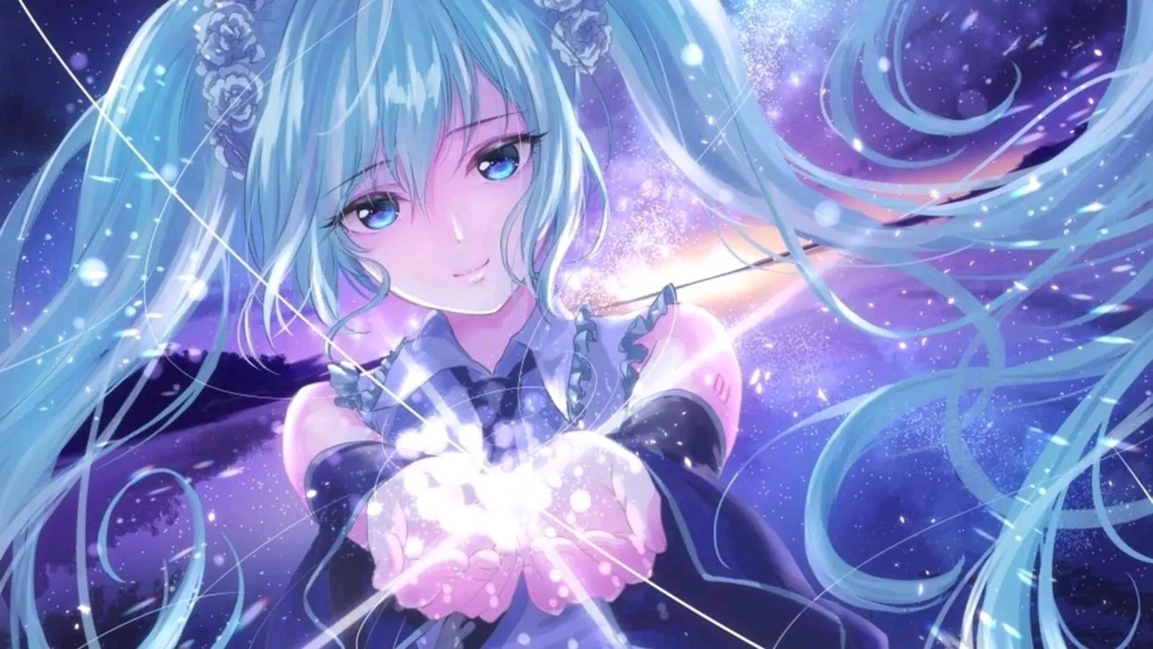 梦幻初音未来紫色图片