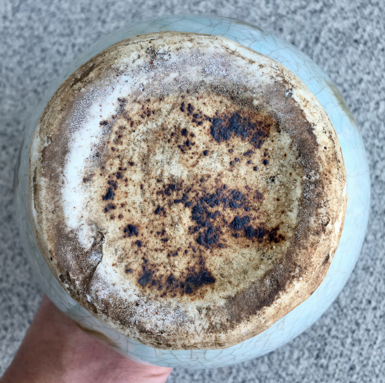 宋代湖田窑影青点褐彩鸡首壶