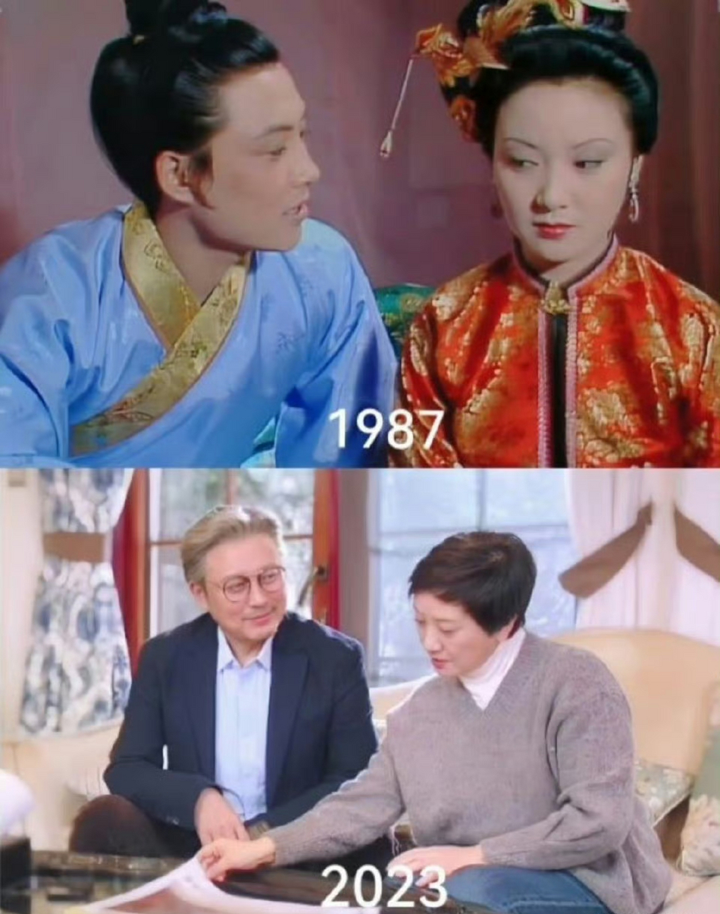 邓婕复出拍戏,让贾琏和王熙凤时隔36年又同框了.