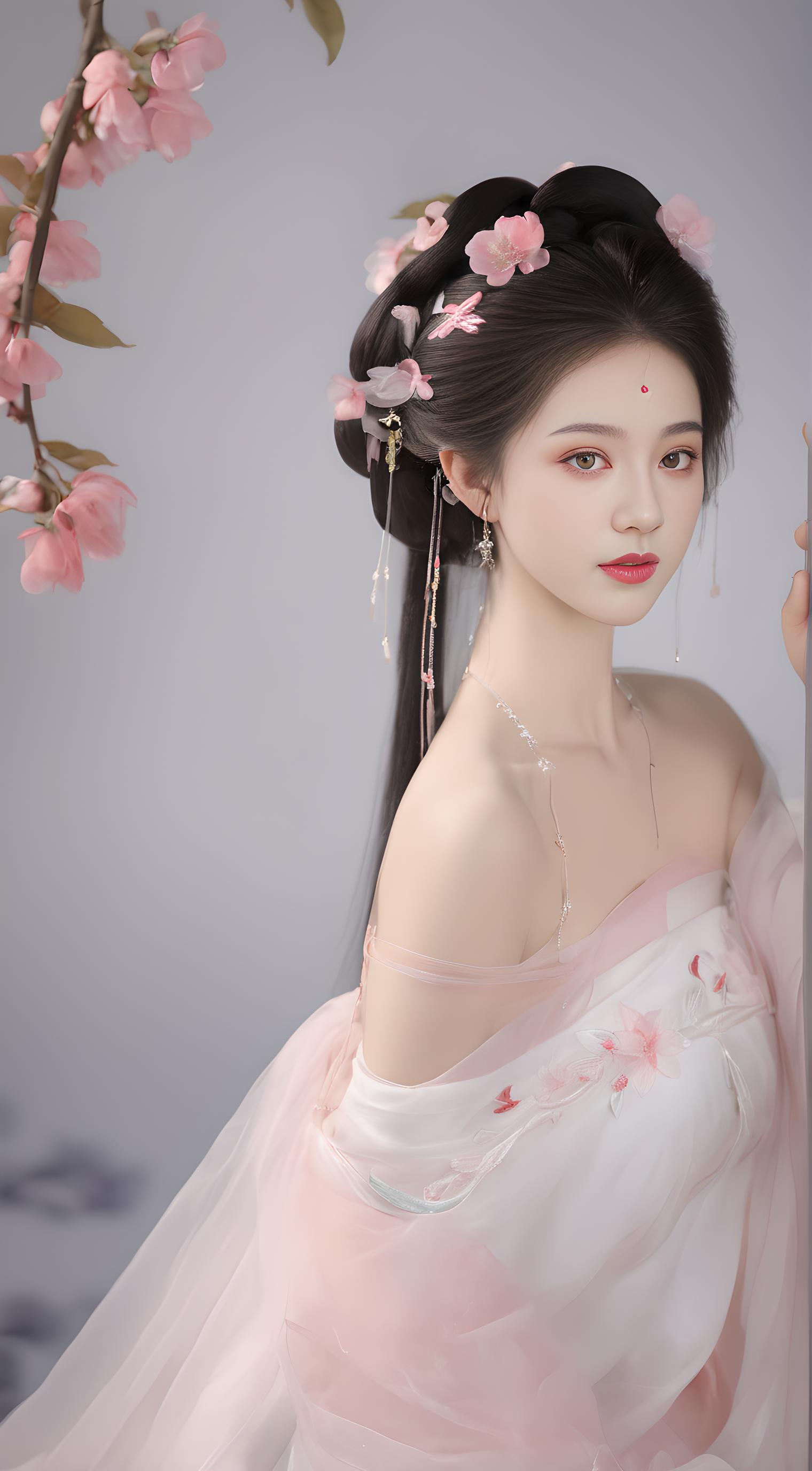 🌸古装美女的秘境之旅🌸  🌸 置身秘境,仿佛穿越时空,遇见了一