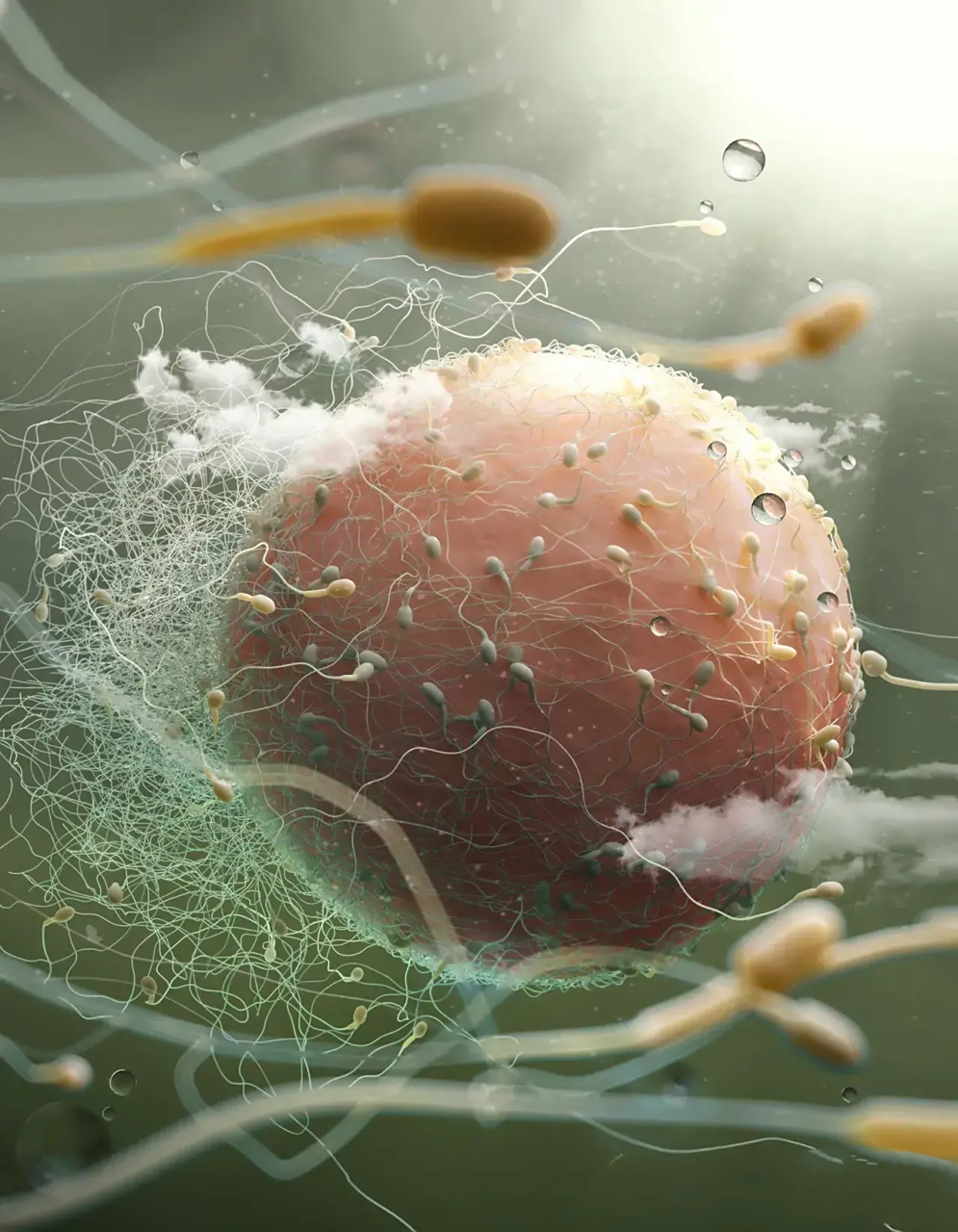 奇妙的相似,一张太阳的照片和一颗人类的受精卵照片.