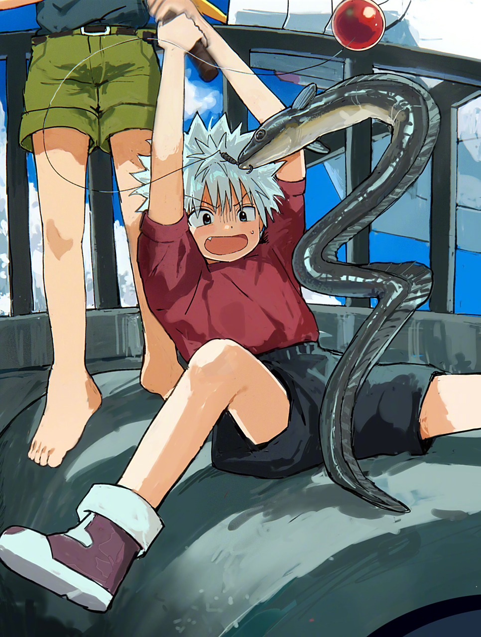 全职猎人# 奇犽&小杰  两位可爱的小天使  twi/qn_ui3 676767