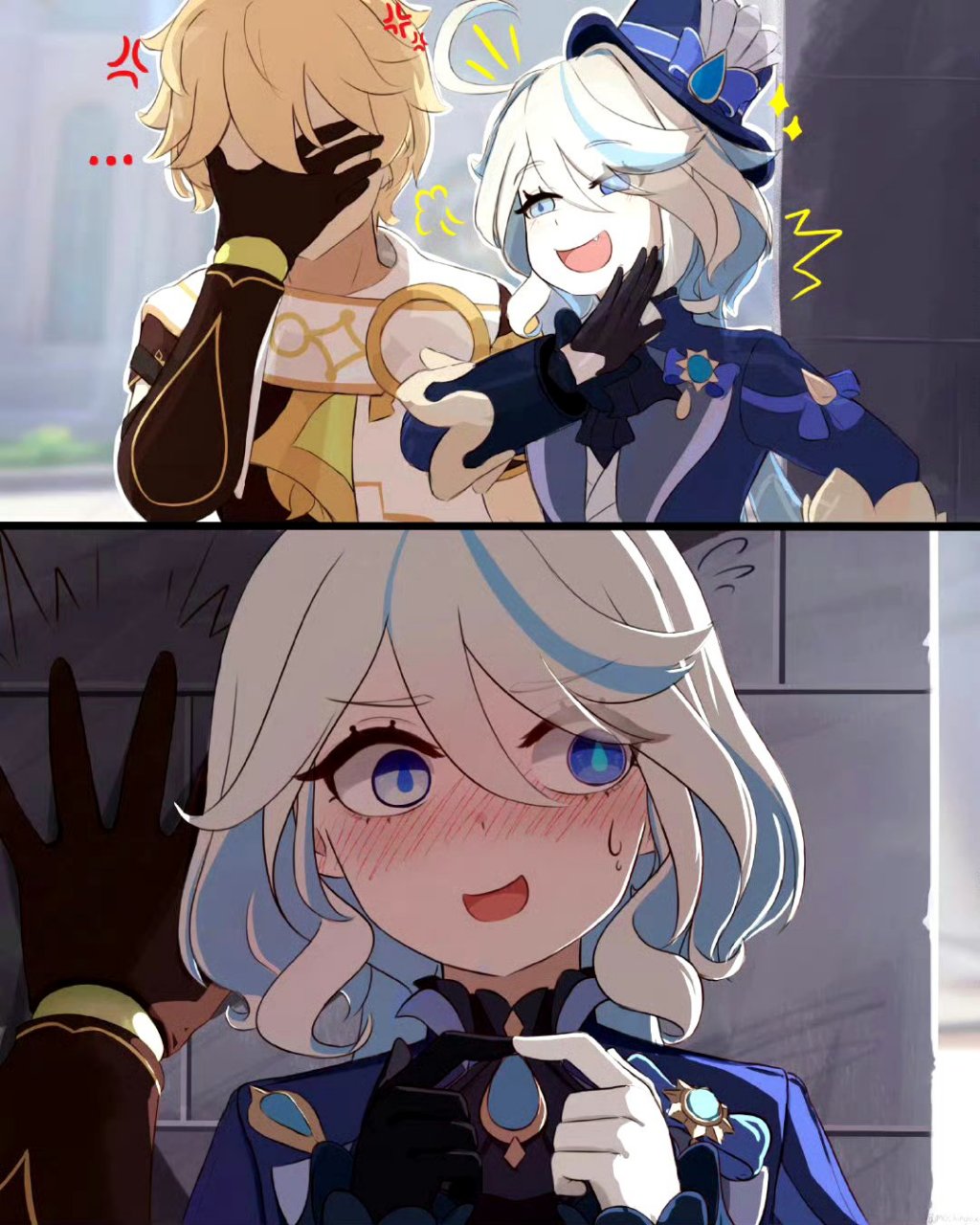 原神#  芙宁娜x空   作者:mockingeu#秋日生活创作季