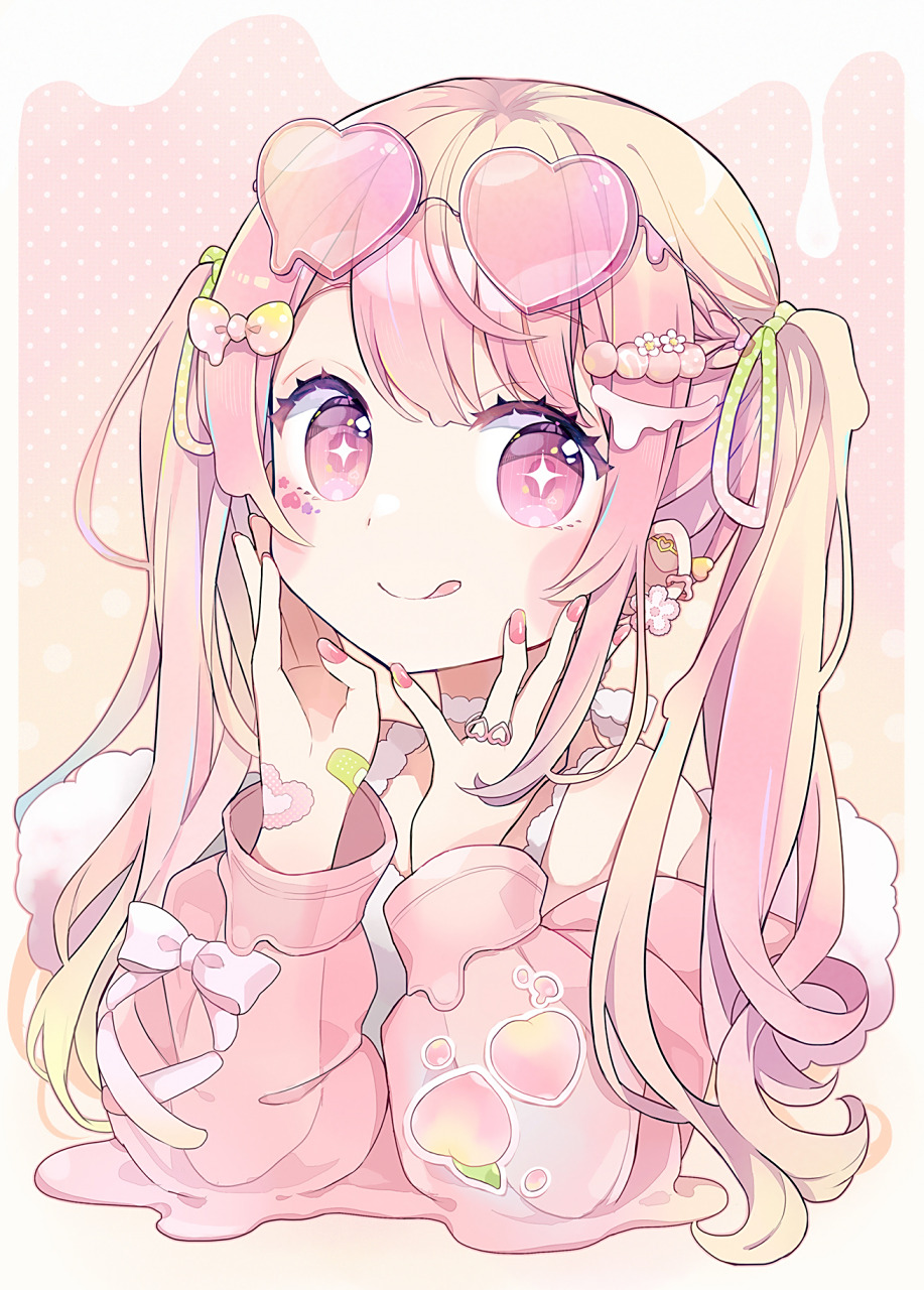 可可爱爱的星星眼女孩(*706670*) #二次元美图#  twi:xx_chon