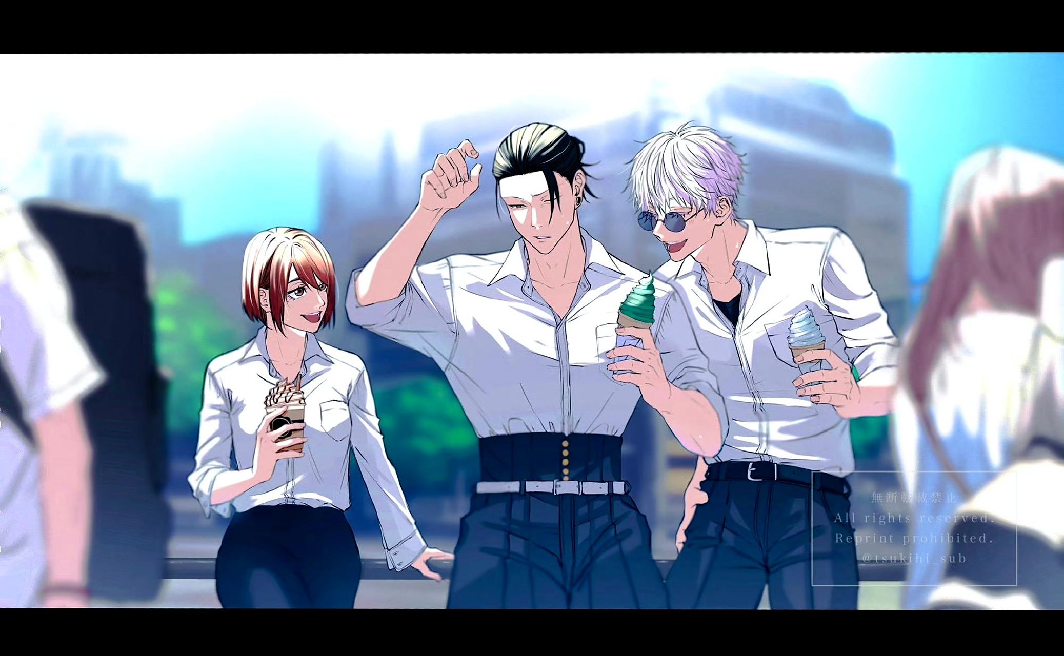 咒术回战# 三人组不说再见 twi:tsukihi_sub 676767#秋日生活