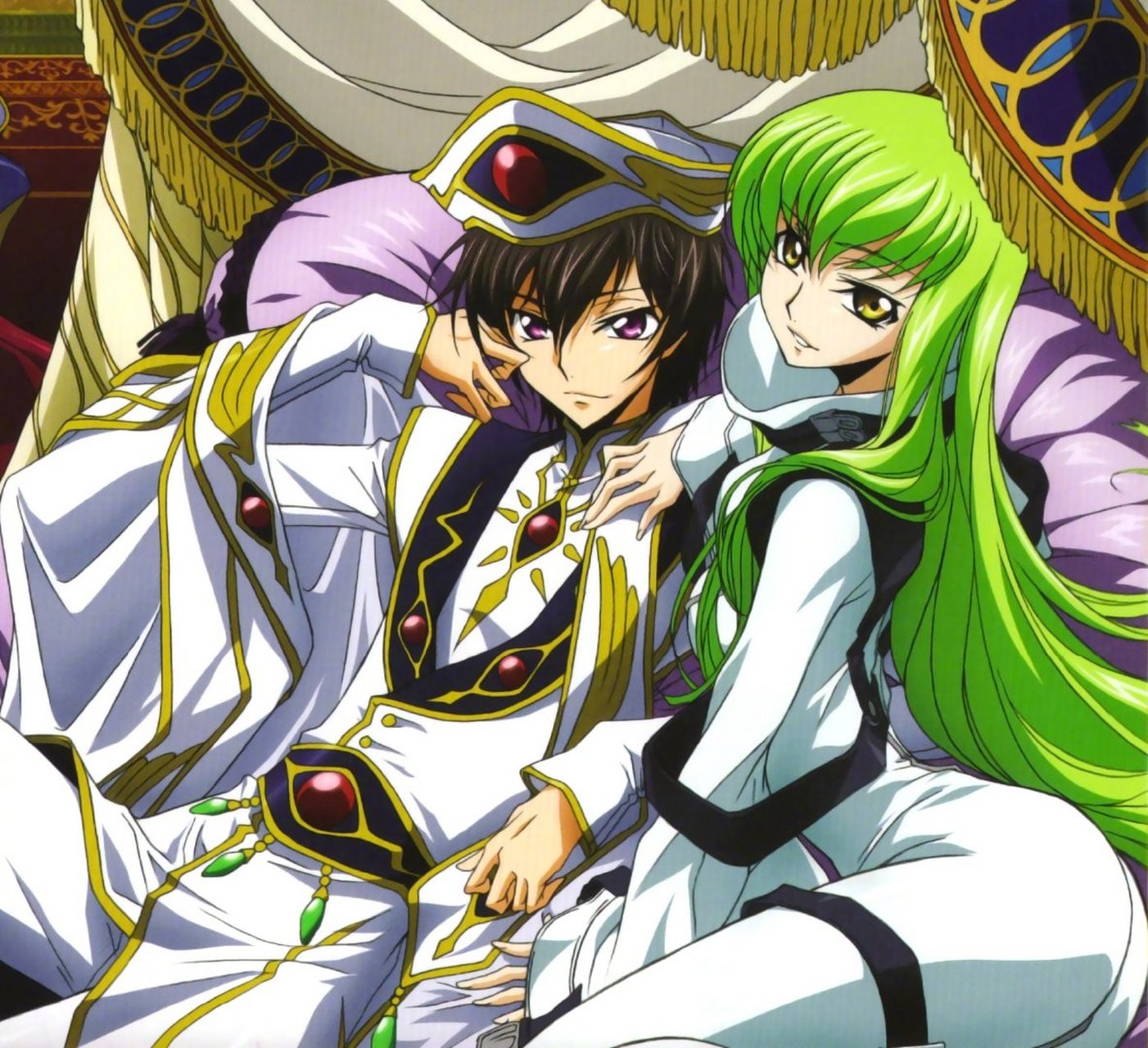 叛逆的鲁鲁修# 鲁殿和cc的同框海报图,老夫老妻就是甜! 676767