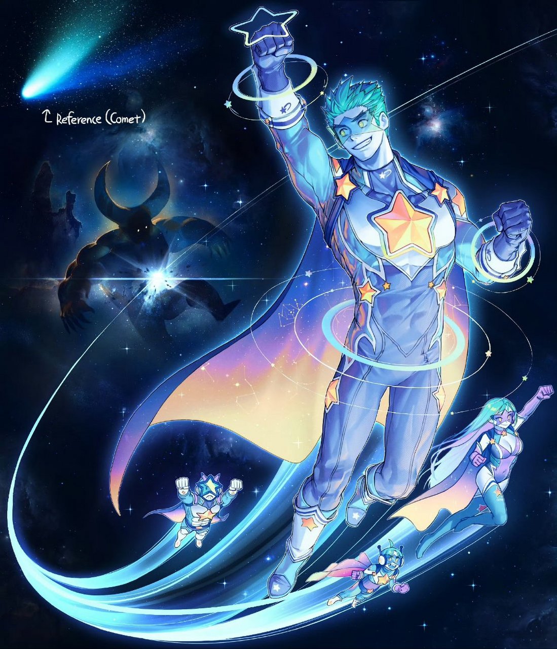 万物皆可拟人 干冰,彗星,糖果 (via twi rinotuna) 67676767